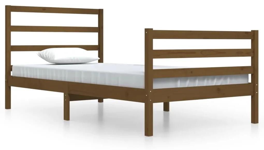 3104999 vidaXL Cadru de pat, maro miere, 100x200 cm, lemn masiv de pin