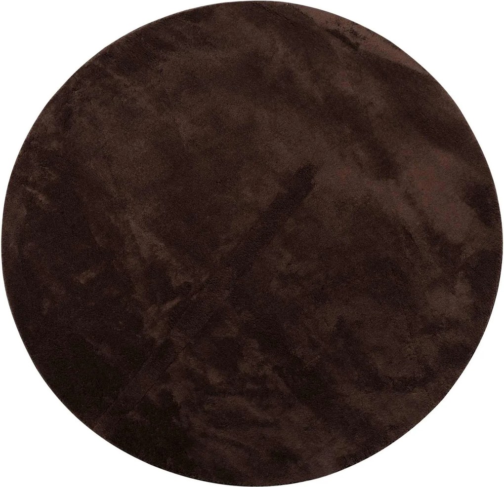 vidaXL Covoare de zonă Rotund HUARTE Maro Ø 200 CM Poliester