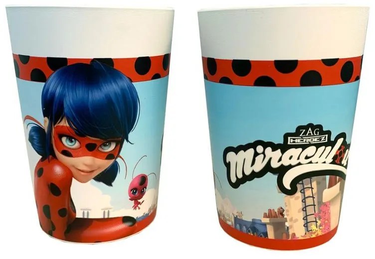 Miraculos: Buburuza și Motan Noir Hero set de 2 pahare din plastic 230 ml