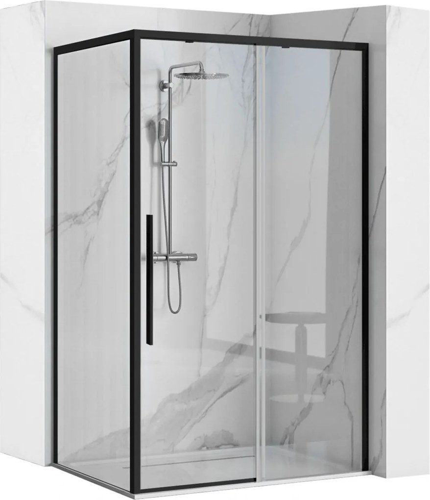 Cabina de dus SOLAR BLACK MAT 80x100 cm
