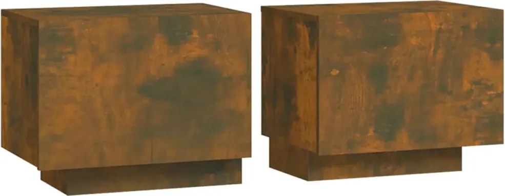 vidaXL Noptieră, stejar fumuriu, 100x35x40 cm, lemn prelucrat