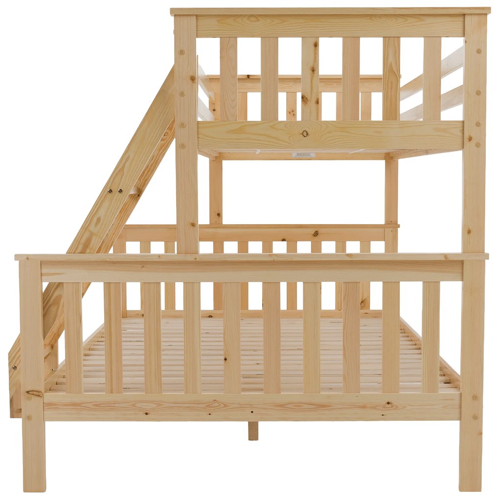 Patul supraetajat se poate descompune, pin natural, LUINI