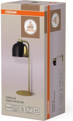 Osram - Lampă de masă DECOR COROLLE 1xG9/20W/230V negru/auriu