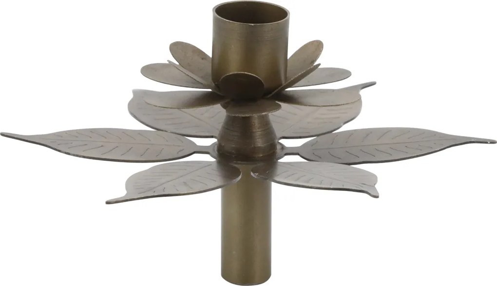 Suport pentru lumanare, din metal, H9cm, Flower