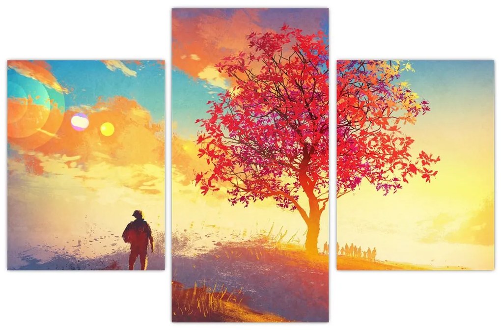 Tablou - casa în deal (90x60 cm)