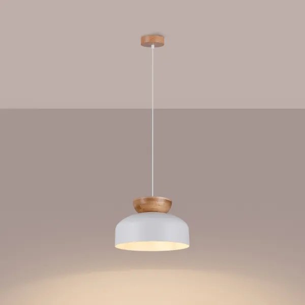 Lustră pe cablu Sollux SL.1350 MARION 1xE27/15W/230V alb