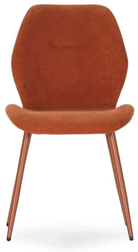 Scaune de dining teracotă 4 buc. tapițate Ansu – Marckeric