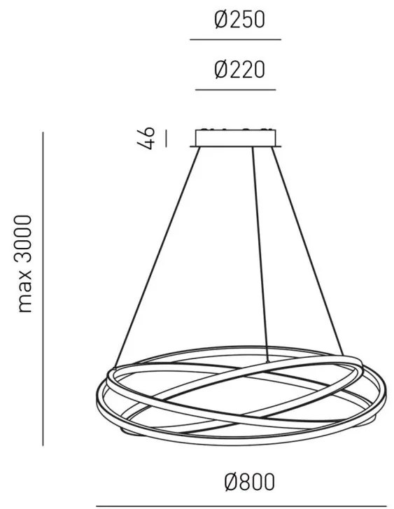 Lustra LED circulara design modern ATIA 80cm alb sau negru