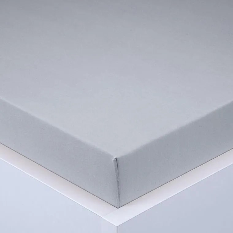 decoDoma Cearşaf cu elastic jersey EXCLUSIVE gri 180 x 200 cm