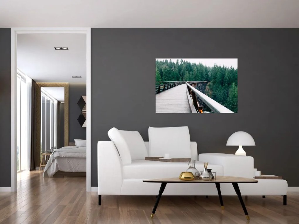 Tablou - Pod spre vârfurile copacilor (90x60 cm)