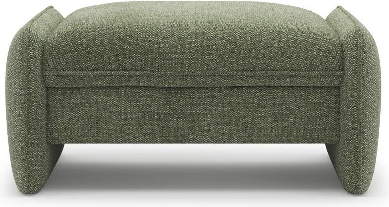 Taburet verde cu tapițerie din chenille Georgia – Micadoni