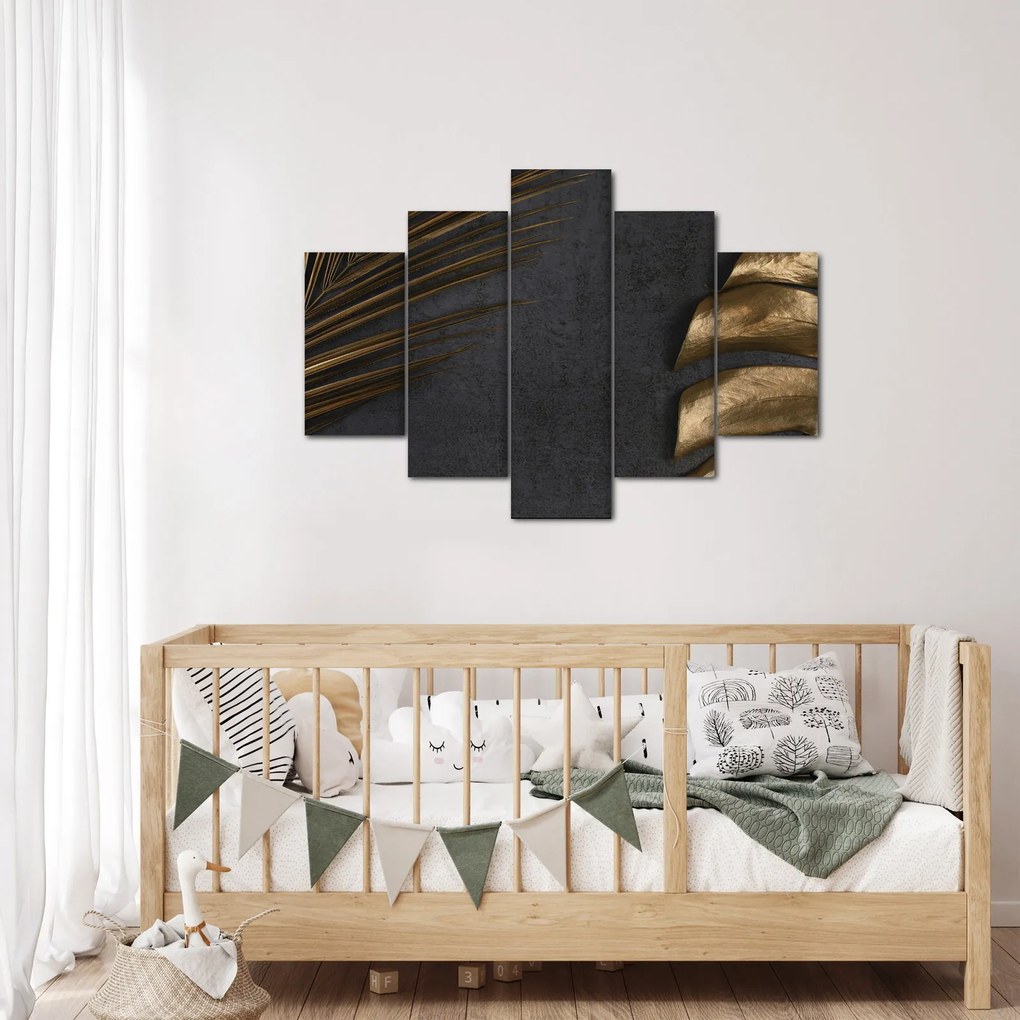 Tablou cu frunze aurii (150x105 cm)