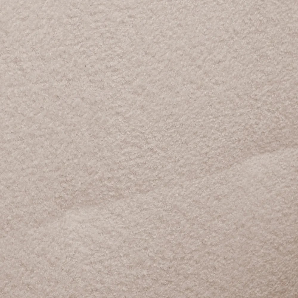 Taburet bej cu tapițerie din stofă bouclé Ariella – Ropez