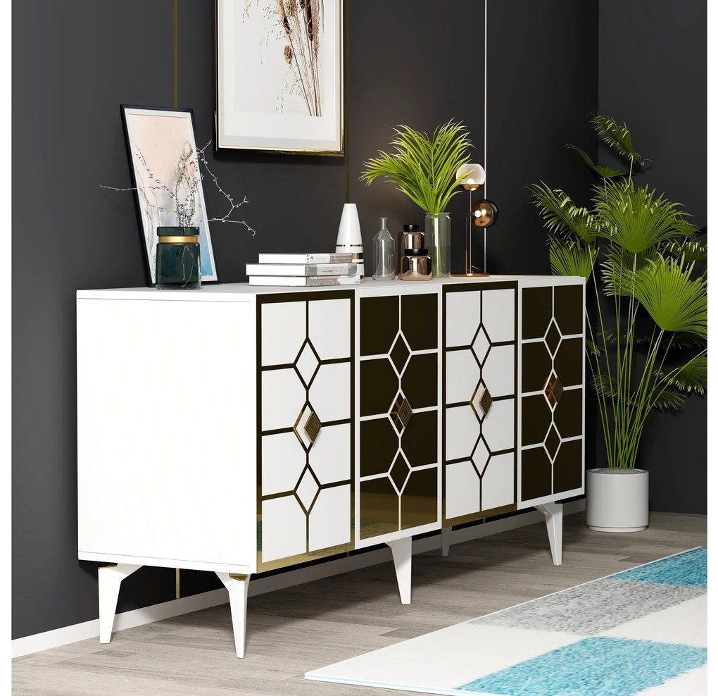 Dulap Kavesi 1 (alb + auriu) . 1093517