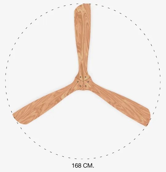 Ventilator de tavan FARO 33504DC LANTAU XL lemn/crom d. 168 cm + telecomandă