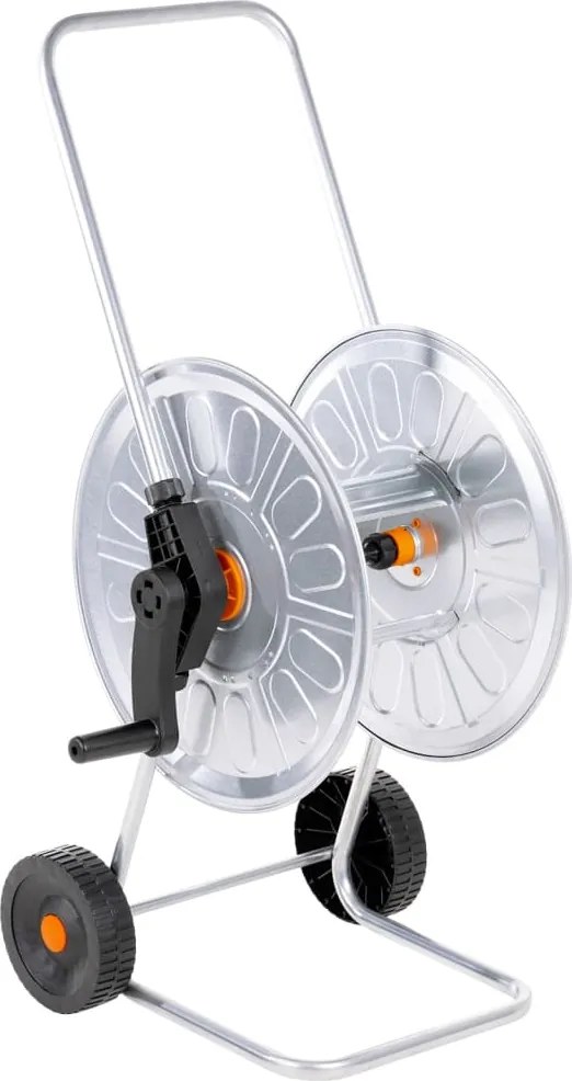 vidaXL Cărucior cu tambur pentru furtun de 60 m 1/2", oțel
