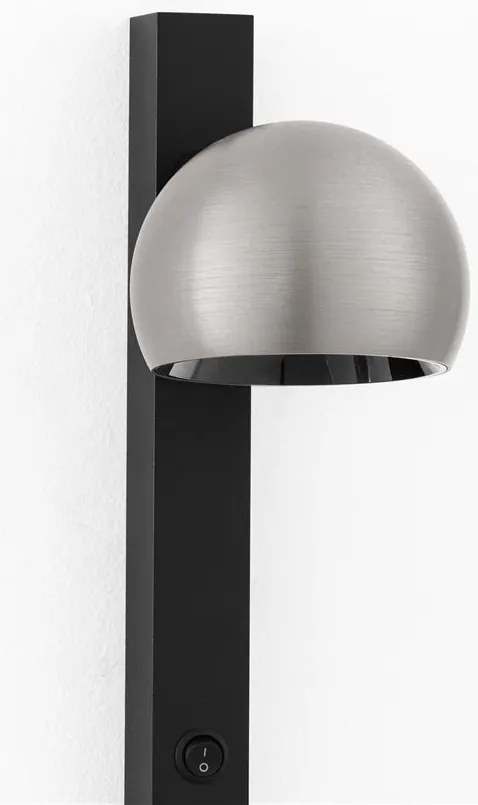 Aplica LED moderna stil minimalist LUSA negru/nickel