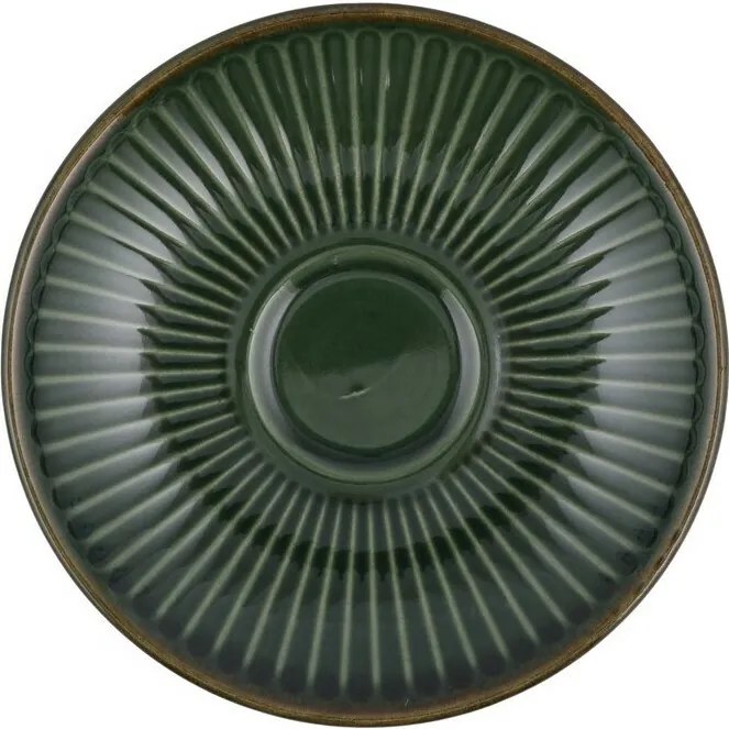 Set de 6 cești din ceramică cu farfurioare Linea210 ml, verde