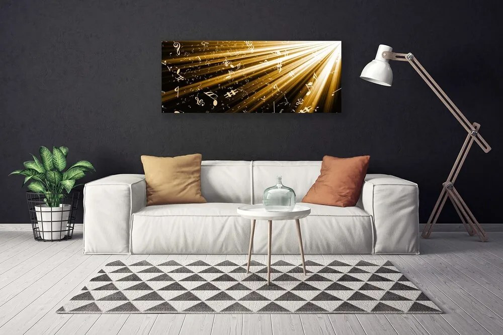 Tablou pe panza canvas Abstract Art Galben Negru Alb