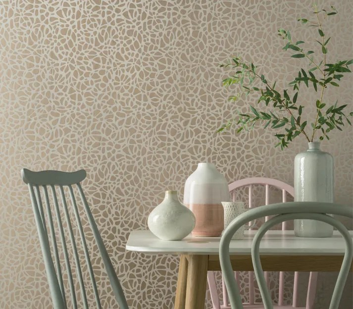 Tapet Pebble, Beach Rose Gold Luxury Patterned, 1838 Wallcoverings, 5.3mp / rola