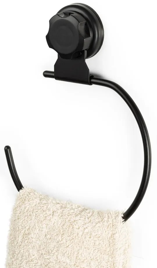 Suport autoadeziv pentru prosoape Compactor Bestlock Black, negru