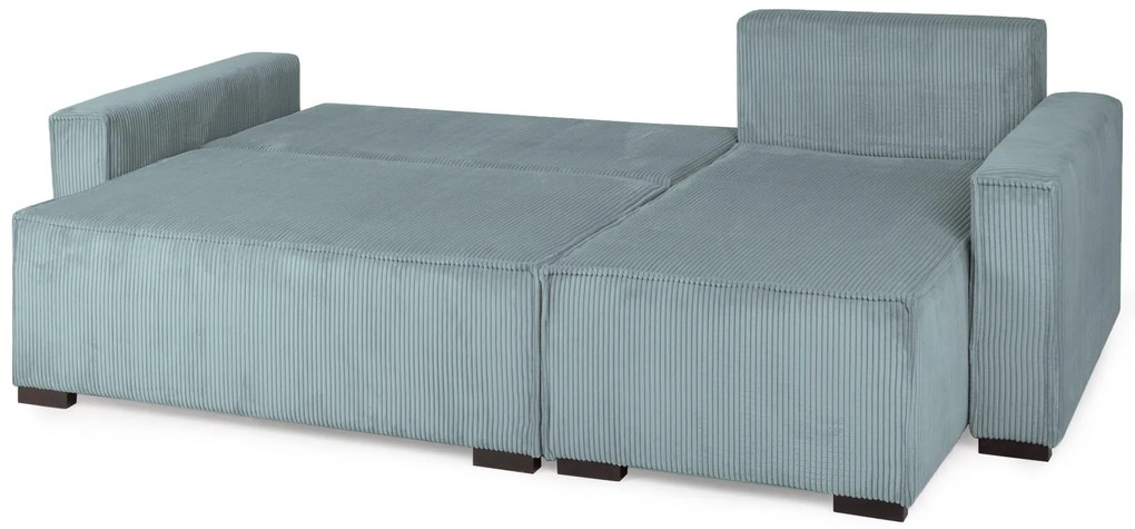 Canapea extensibila cu colt bilateral Culoare Albastru Deschis, SMART