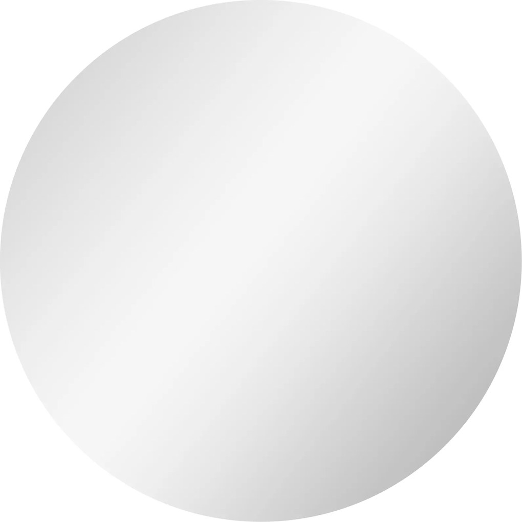Kleankin Oglinda de Baie Rotunda cu Lumina LED in 3 Culori si intrerupatoare Touch, Ø70x3.5 cm, Transparent | Aosom Romania
