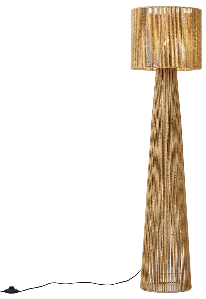 Lampă de podea Japandi naturală cu abajur - Dart
