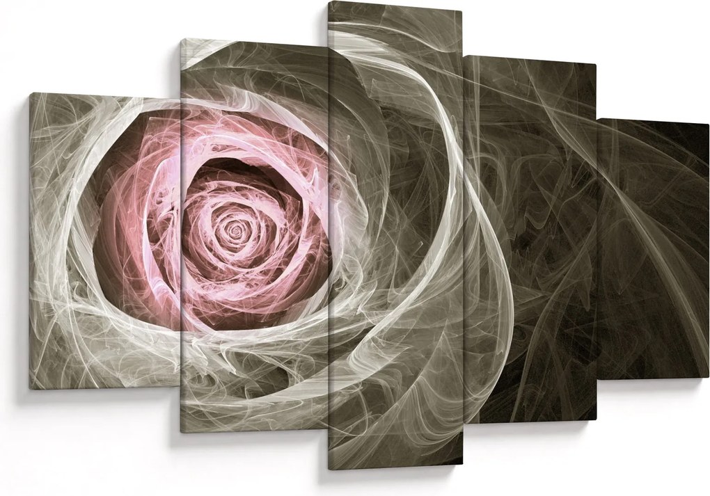 Tablou - Abstract trandafir roz deschis roz (150x105 cm)