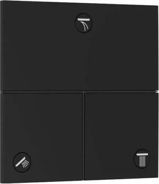 Ventil incastrat negru mat Hansgrohe ShowerSelect Comfort E 3 functii