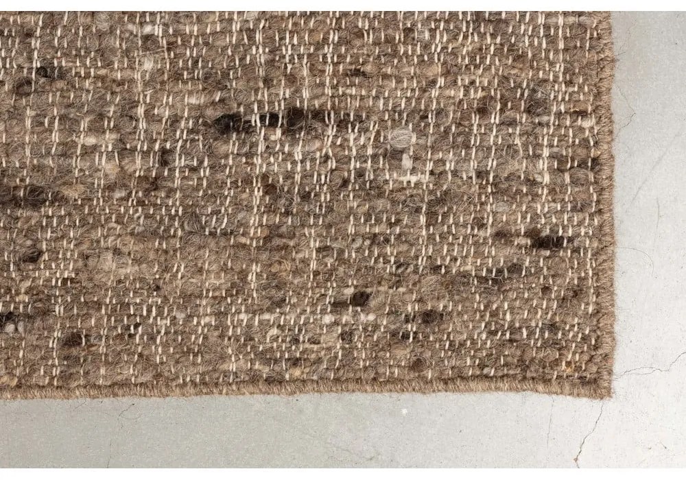 Covor maro/bej din lână 200x300 cm Briton – Dutchbone