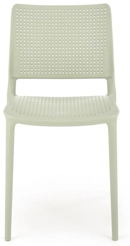 Set masa rotunda Lopez + 4 scaune din plastic K514 menta