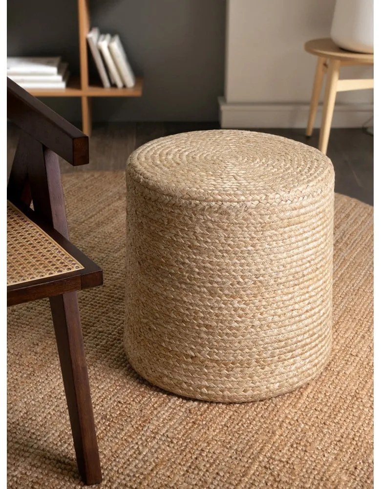 Taburet în culoare naturală Jutta Gold – Hanse Home