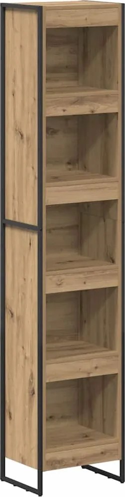 vidaXL Dulap pentru cărți Stejar artizanal 80 x 30 x 155 cm