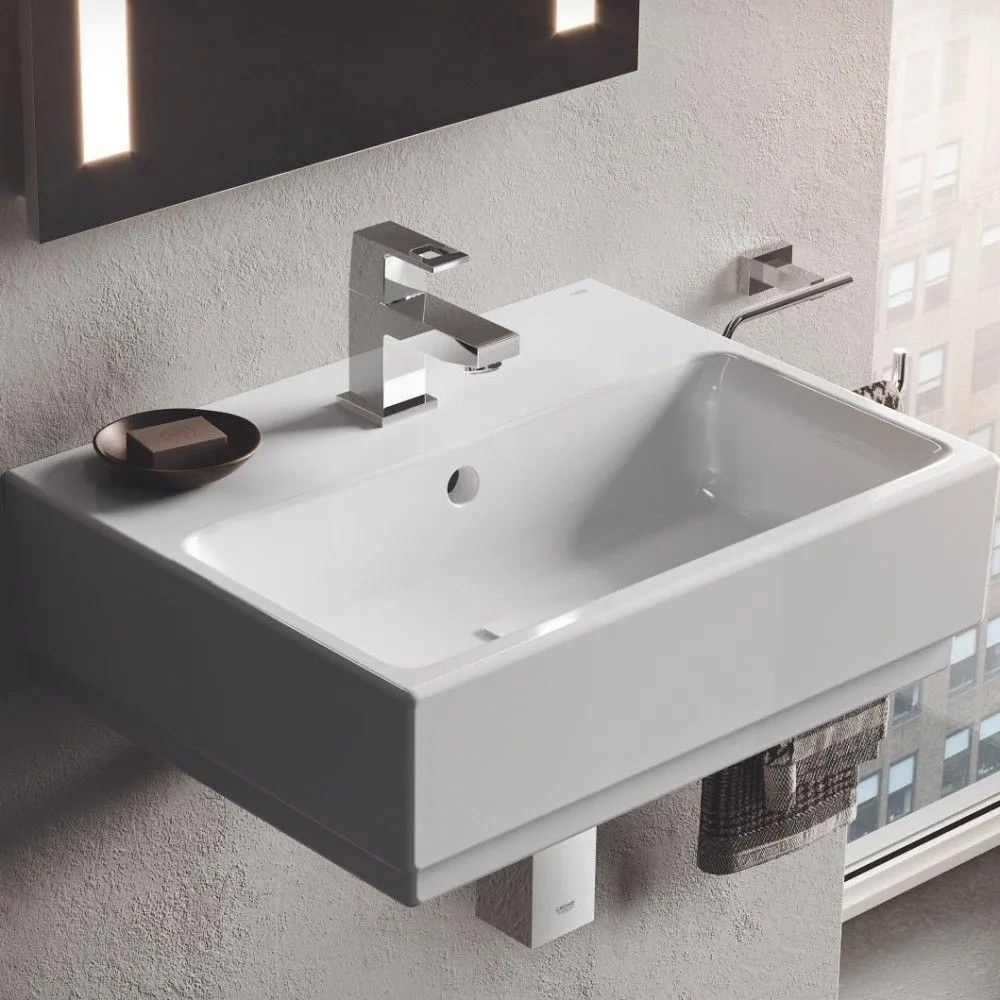 Lavoar baie suspendat Grohe Cube Ceramic 50x49 cm, tratament PureGuard