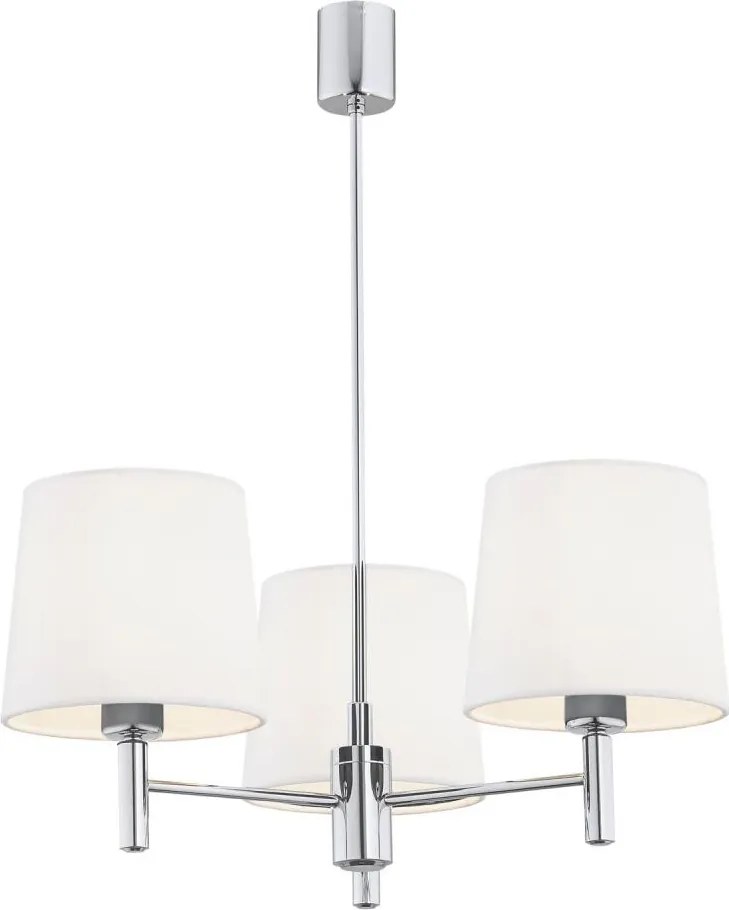 Brilagi - Lustră pe tijă MONTE 3xE27/60W/230V crem/crom lucios