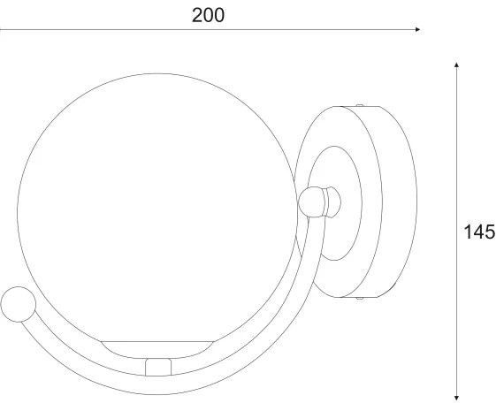 Aplică GEORGIA 1xE14/5W/230V crom mat/fumuriu