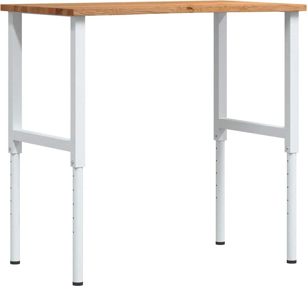 vidaXL Banc lucru maro 100x60x(71,5-98)cm lemn masiv stejar