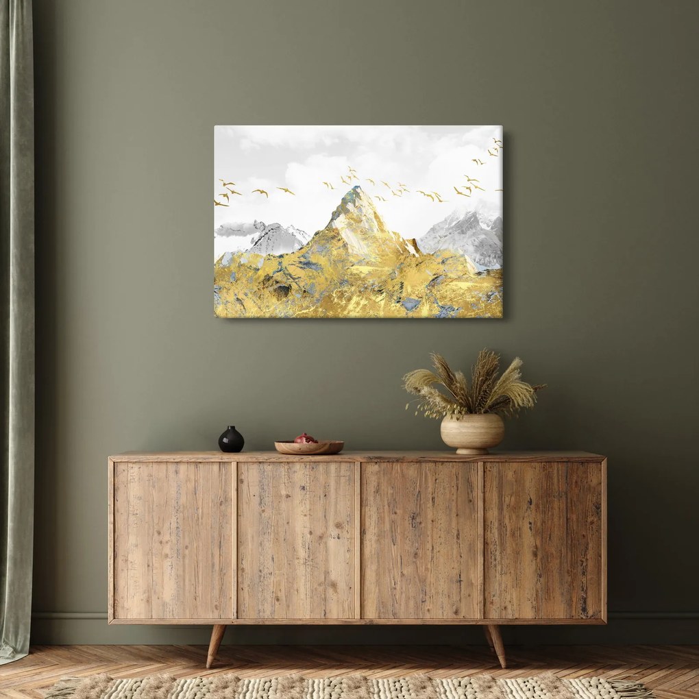 Tablou - Munte auriu (90x60 cm)