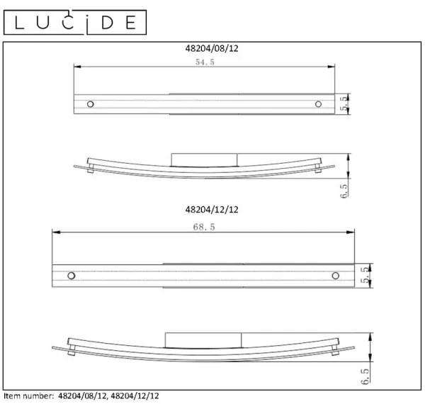 Aplică LED BOAZ LED/12W/230V IP21 Lucide 48204/12/12