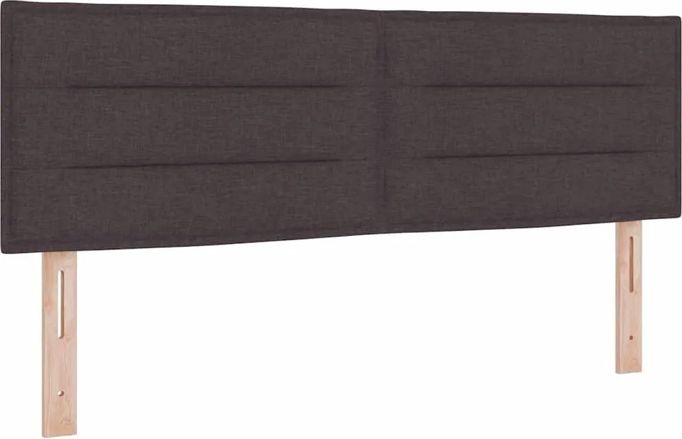 vidaXL Tăblie cap Maro închis 144 cm țesătură