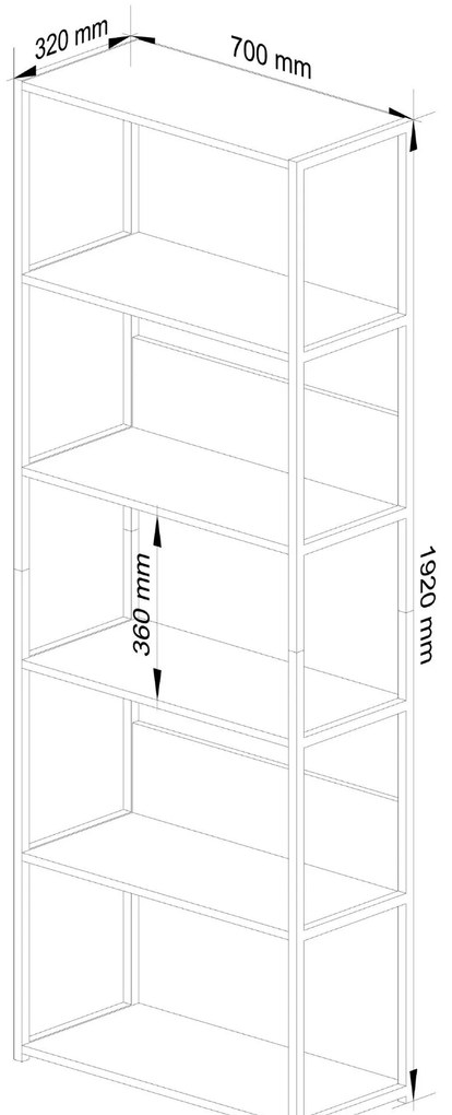 Raft Loriana IV (negru + stejar craft). 1071006