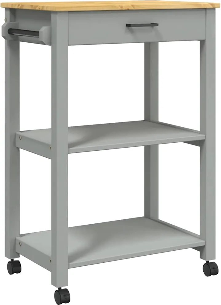 vidaXL Cărucior de bucătărie „MONZA”, 60x40x88,5 cm, lemn masiv de pin