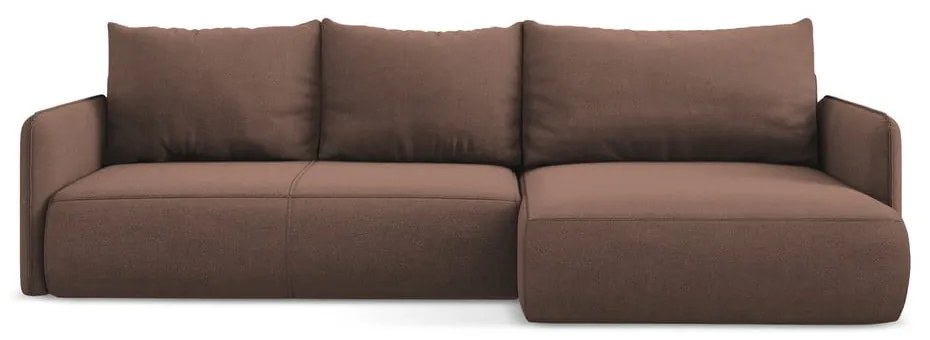 Colțar roz extensibil/cu spațiu de depozitare (cu colț pe partea dreaptă) Nanea – Makamii