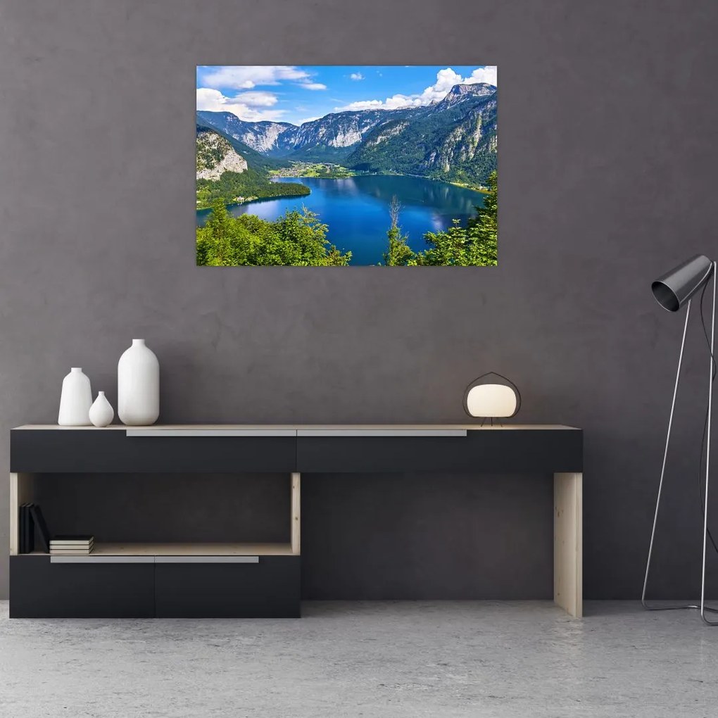 Tablou - Lacul Hallstatt, Hallstatt, Austria (90x60 cm)