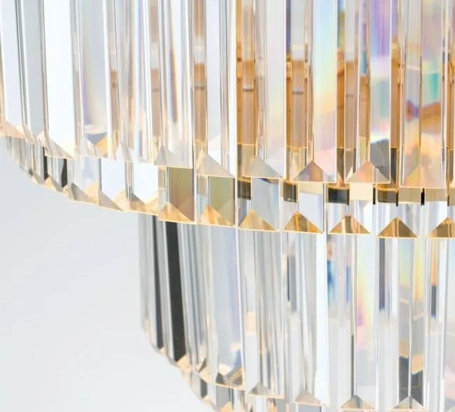 Candelabru, Lustra LED design LUX PRISM, 24K gold plated