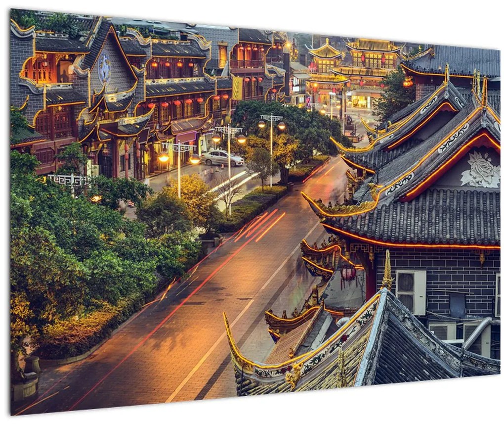 Tablou - Qintai Road, Chengdu, China (90x60 cm)