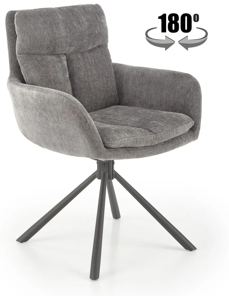 Scaun rotativ K495 stofa gri