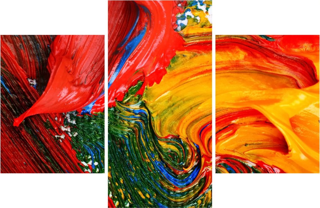 Tablou - Abstractizare albăstrire cu o perie (90x60 cm)