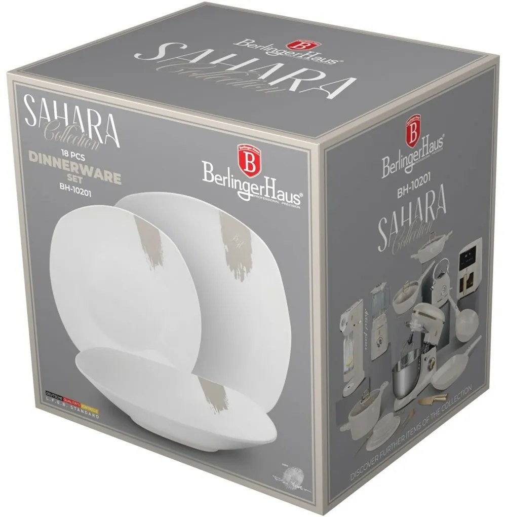 BerlingerHaus Set of 18 Sahara plates, white-cream